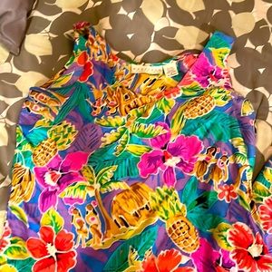 Silk tank top short set